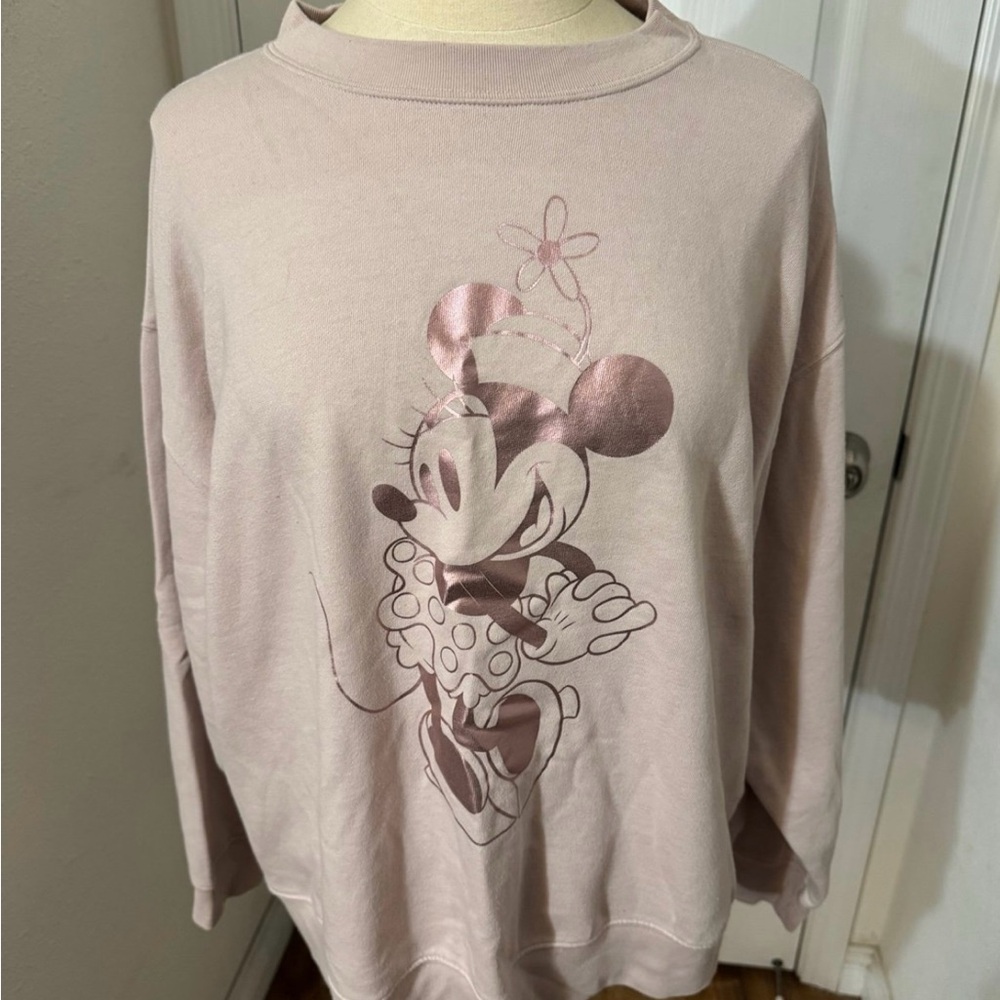 Gap x Disney Women's Light Pink Minnie Mouse Sweater